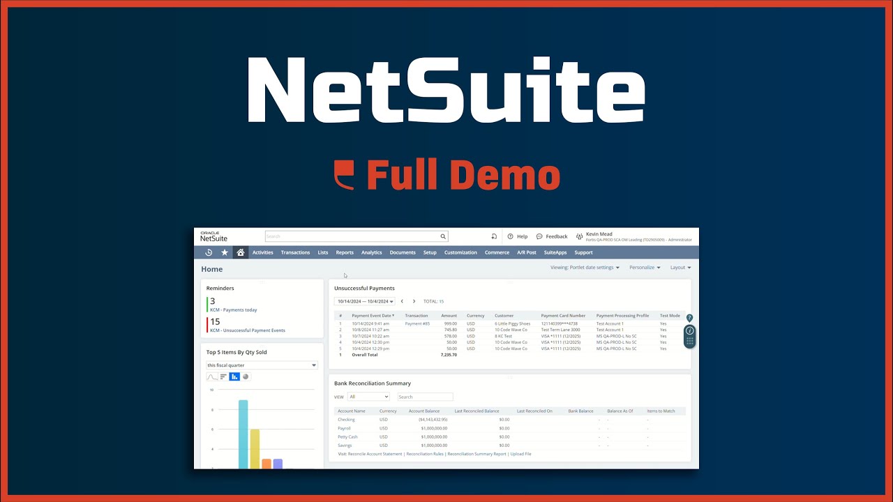 NetSuite Full Demo