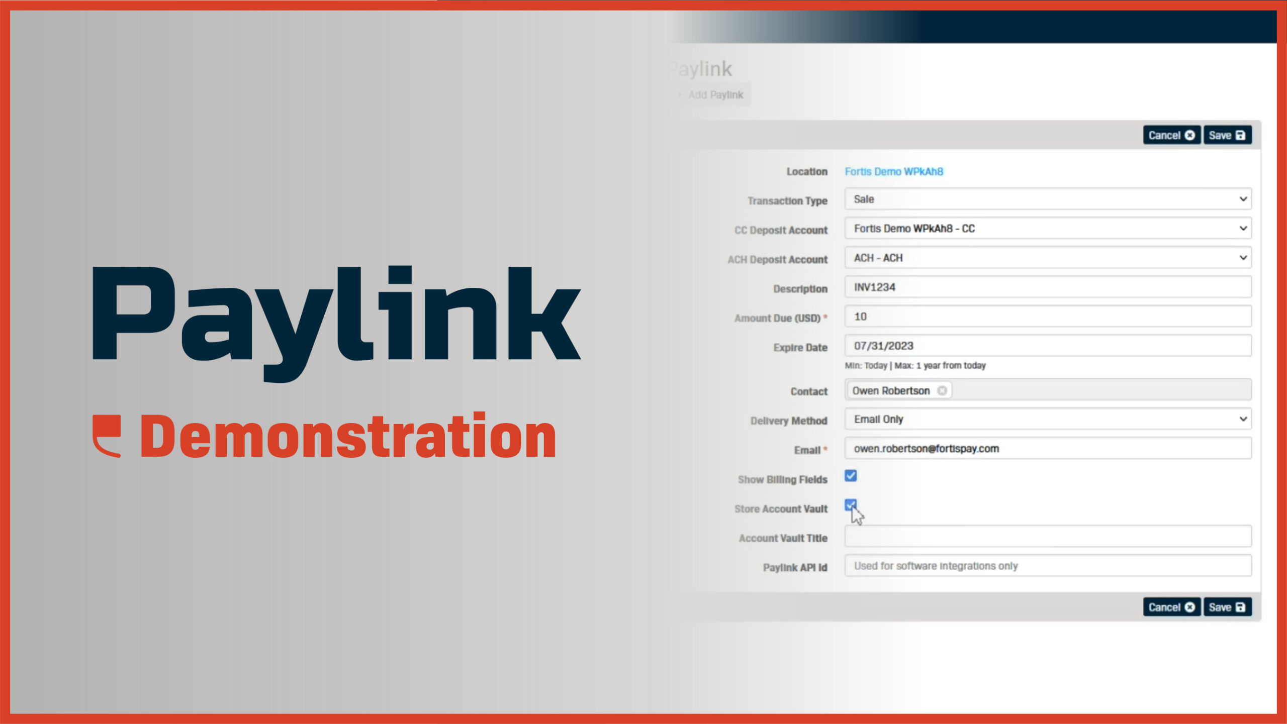 Paylink Demonstration