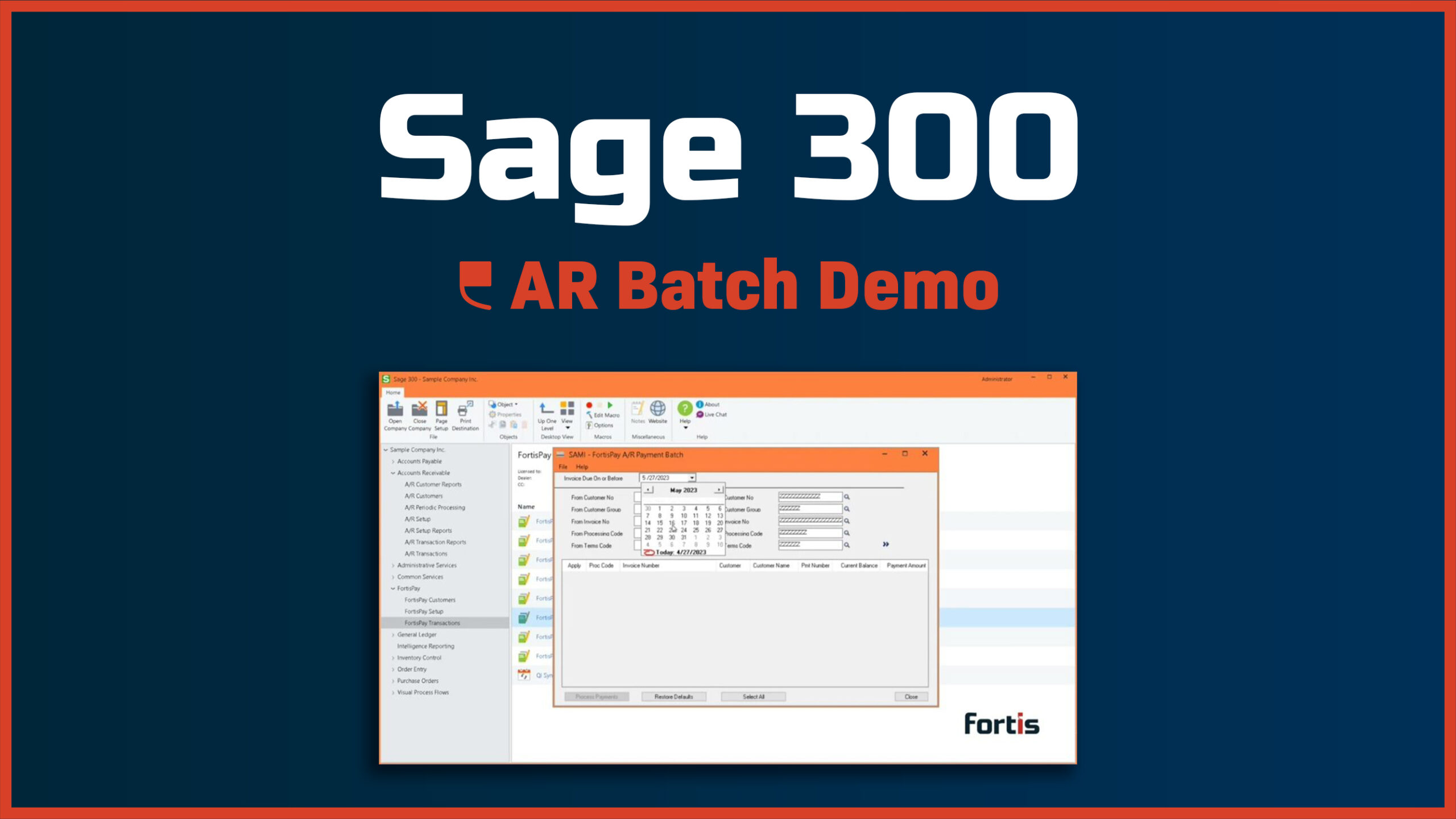 Sage 300 – AR Batch