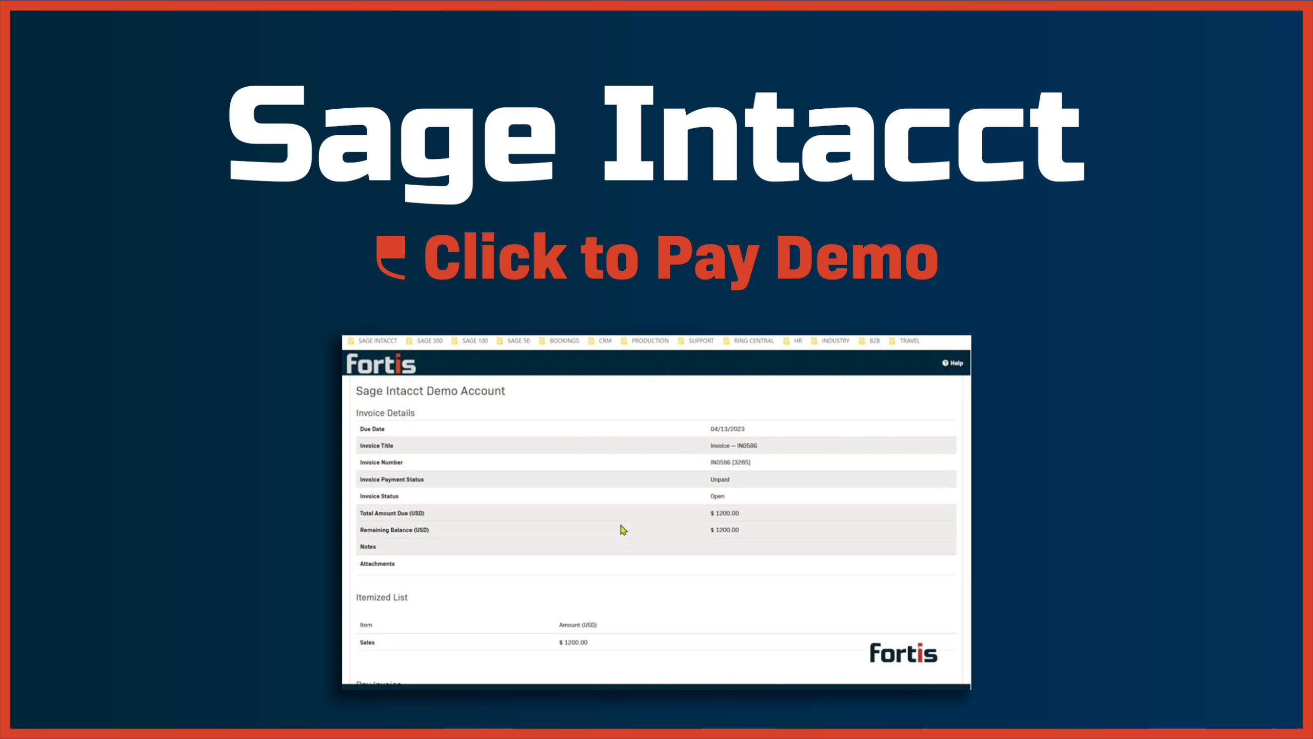 Sage Intacct – Click to Pay