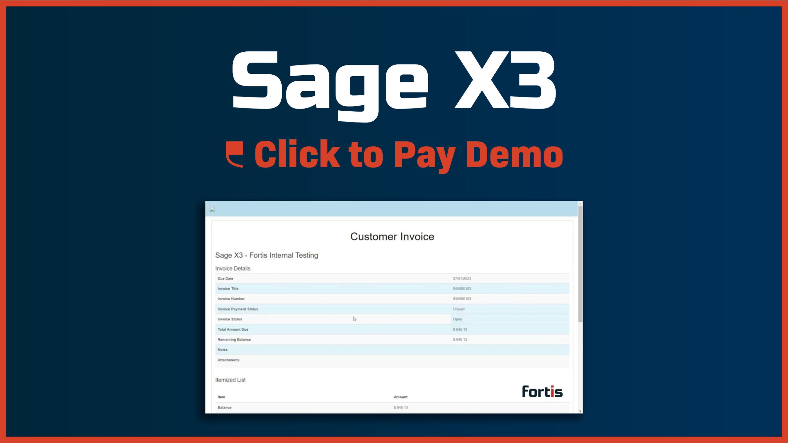 Sage X3 – Click to Pay
